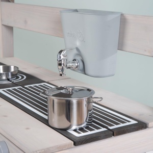 Cucina de joaca pentru copii roba Matschkuche, 88 cm, din lemn, gri - Img 5