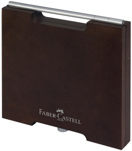 Cufar din lemn Faber-Castell Pitt Monochrome, 86 piese, culoare wenge - Img 3