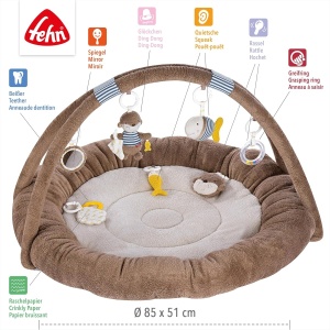 Culcus Activitate 3-D Otter - 7 Jucarii Detasabile, 85 cm, Materiale Moale - Img 4