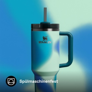 Cupa termoizolanta Stanley 1913 Quencher H2.0, 1.2L, culoare Coastal Teal Motion - Img 7