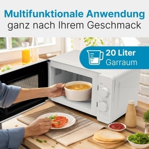 Cuptor cu microunde Clatronic MWG 792, 20L, 800W grill, alb - Img 5