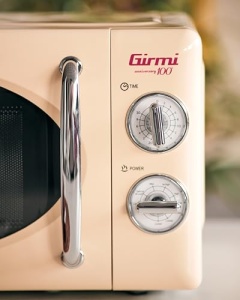 Cuptor cu microunde Girmi FM21 20L 700W Grill Design Vintage Crem - Img 3