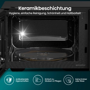 Cuptor cu microunde Hisense H20MOBP1HI /20 L /700W /InverterTech/Acoperire ceramica/Sticla premium/Gatit personalizat, multifazat/Functie de dezghetare/5 niveluri de putere/Blocare pentru copii/Negru - Img 7