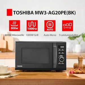 Cuptor cu microunde Toshiba MW3-AG20PE(BK), 20L, 1000W, Negru - Img 2