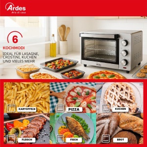 Cuptor electric Ardes AR6226S, 25 litri, 6 functii, argintiu - Img 4
