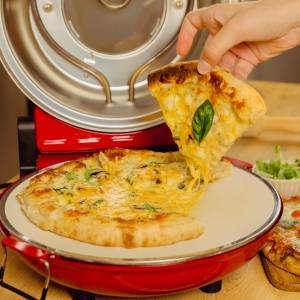 Cuptor electric pentru pizza Cecotec Mama Mia Window 1200 W 400degC Timer 15 min Placa ceramica - Img 4