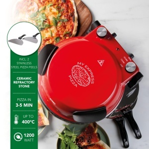 Cuptor electric pentru pizza DOMO DO9284PZ, 1200 W, cu piatra ceramica 32 cm - Img 2