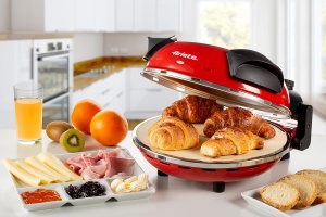 Cuptor pentru pizza Ariete 909, 1200W, 400C, cu placa rezistenta la foc, rosu - Img 9