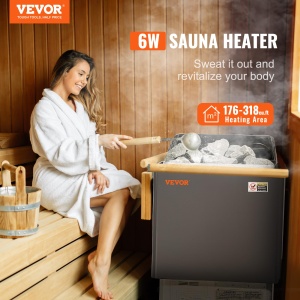 Cuptor sauna VEVOR SCA-60BW, 6 kW, pentru spatii de 5-9 m, control digital - Img 2