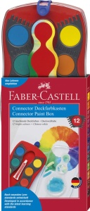Cutie de culori Faber-Castell Connector 12 culori cu alb - Img 1