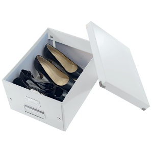 Cutie de depozitare Leitz Click Store 16L, alba, metal grile, A4 - Img 8