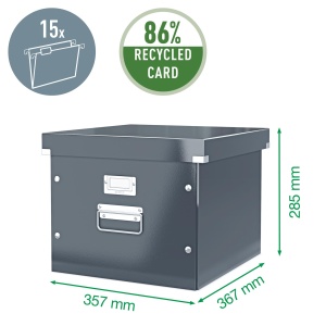 Cutie de depozitare Leitz Click Store, A4, 25L, Negru - Img 4