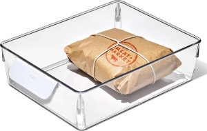 Cutie de depozitare pentru frigider OXO 5, 20 cm x 25 cm, transparenta