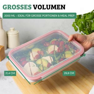 Cutie de depozitare Westmark Lunchbox din otel inoxidabil 2000 ml, rezistenta la scurgeri - Img 3
