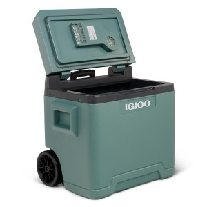 Cutie de racire IGLOO IE42, 42L, 12V230V, cu roti si maner telescopic - Img 2