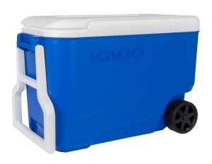 Cutie de racire Igloo Wheelie Cool 38, capacitate 36 litri, cu roti