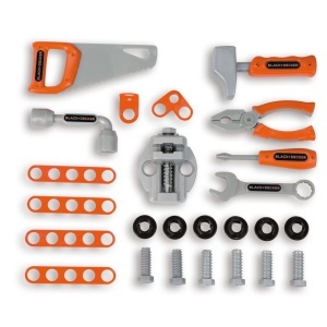 Cutie de unelte pentru copii Smoby BlackDecker Bricolo Smart, 43x35x76 cm, 30 accesorii - Img 3