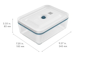 Cutie de Vakuum ZWILLING Fresh Save din Sticla, 2L, La Mer - Img 4