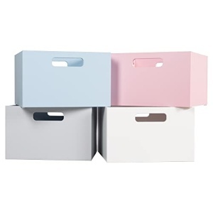 Cutie depozitare copii Roba - 26x42x38 cm - lemn albastru deschis - Img 10