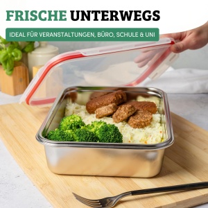 Cutie pentru pranz Westmark, 2500 ml, din inox 188, spalabil in masina de spalat vase - Img 5