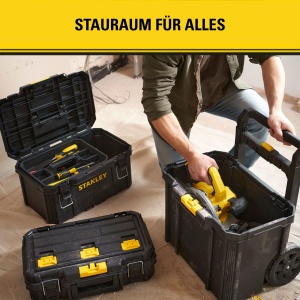 Cutie unelte mobila STANLEY STST83319-1, 3-in-1, 80L capacitate, roti de 17 cm - Img 3