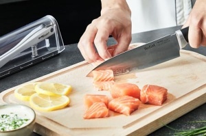 Cutit bucatarie Tefal Ever Sharp K2569104 165 cm otel inoxidabil german tehnologie de ascutire integrata - Img 13