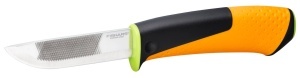 Cutit de lucru Fiskars 1023619 cu lama din otel inoxidabil, ergonomic, negruorange - Img 8