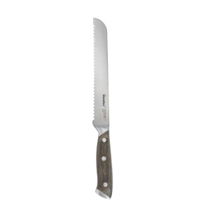 Cutit de paine Metaltex Heritage, lama inox 19 cm, maner din lemn Pakka, rezistent - Img 1