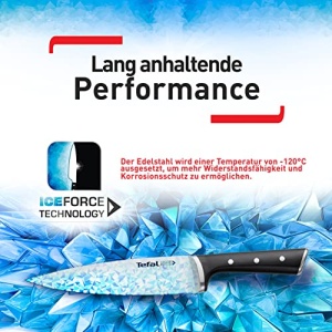 Cutit de paine Tefal Ice Force 20 cm, aparatoare de mana, cutit durabil pentru felierea painii, protectie impotriva coroziunii, fabricat in Germania otel inoxidabil, negru, K23204 - Img 11