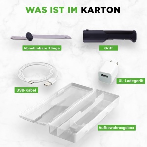 Cutit Electric NutriChef cu Acumulator USB-C, Negru, Usor si Ergonomic - Img 7