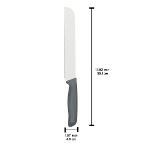 Cutit pentru Paine Zyliss 21 cm, Inox, Maner din Weizenstroh - Img 3