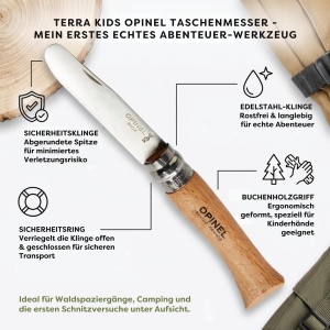 Cutit pliabil HABA Terra Kids pentru copii, cu protectie, din inox, 6 ani - Img 2
