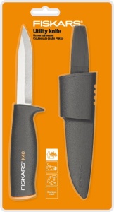 Cutit universal Fiskars K40 225 cm lama otel inoxidabil maner ergonomic negruportocaliu - Img 6