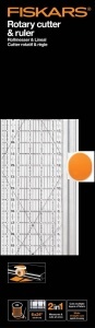 Cutter rotativ Fiskars 45 mm cu rigla 15 x 60 cm, ideal pentru tesaturi si hartie - Img 5