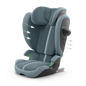 CYBEX Gold Scaun auto pentru copii Solution G2 Plus, De la aproximativ 3 la 12 ani (100 - 150 cm), Max. 50 kg, Pentru masini cu si fara ISOFIX, Stormy Blue (Blue) - Img 4