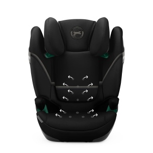 CYBEX Gold Scaun auto pentru copii Solution S2 i-Fix, Pentru masini cu si fara ISOFIX, 100 - 150 cm, De la aproximativ 3 la 12 ani (15 - 50 kg), Moon Black - Img 6