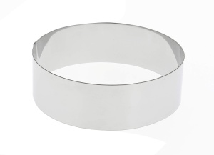 de Buyer - Inel rotund pentru desert din otel inoxidabil - Diametru 10 cm, Inaltime 4,5 cm - 3989,10, Argint