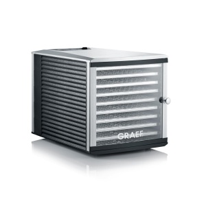 Dehidrator alimente GRAEF DA510EU, 10 tavi, temperatura reglabila 30-70C, argintiu