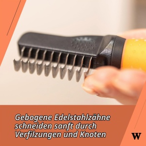 Dematter pentru caini si pisici Wahl, cu maner ergonomic, din otel inoxidabil - Img 4