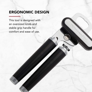 Deschizator de conserve si sticle KitchenAid Classic, otel inoxidabil, ergonomic - Img 6