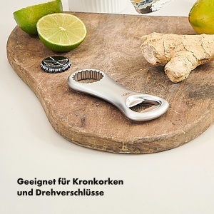 Deschizator de sticle OXO din zinc, cu doua fete, design elegant - Img 2