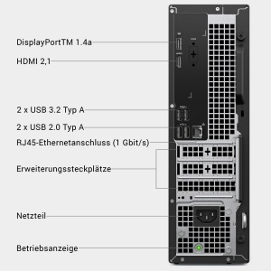 Desktop Dell Slim ECS1250, Intel Core Ultra 5, 16GB RAM, 1TB SSD, Negru - Img 9