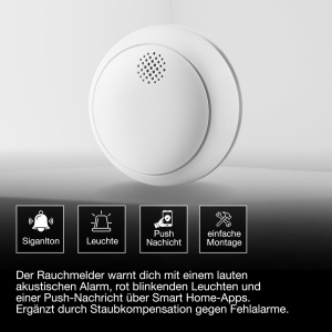 Detector de fum OSRAM SMART WiFi, IP20, 86 mm, alb - Img 3