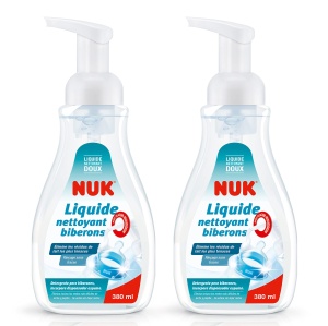 Detergent lichid NUK pentru sticle si accesorii, set 2 flacoane