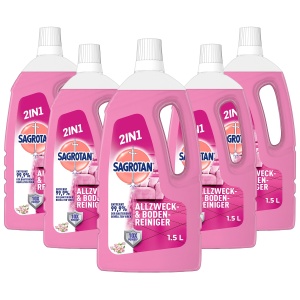 Detergent universal Sagrotan Blutenfrische, 5 x 1,5 l, antibacterian