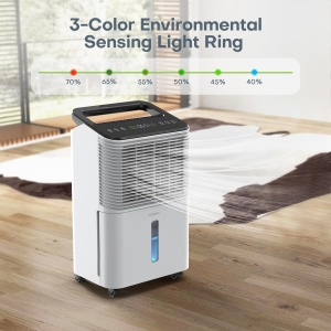 Dezumidificator CONOPUPlus 16L/zi, dezumidificator electric ultra-silentios, control central inteligent, mod AUTO, indicator luminos de umiditate, cronometru 24 de ore, dezumidificator de camera, mai eficient - Img 4