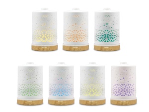 Difuzor aromaterapie Beper 70.404, ultrasunete, LED 7 culori, 100 ml, alb - Img 2