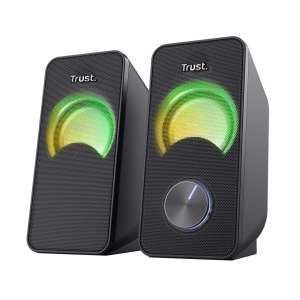 Difuzor PC Trust Arys 2.0 cu iluminare LED RGB, 12W (6W RMS), SET DE DIFUZOARE COMPACTE USB Operation, Control Volum, Mufa AUX de 3.5mm, Cutii Computer pentru Laptop - Negru - Img 7