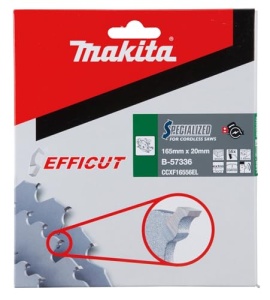 Disc circular Makita B-57336, 165 mm, 56 dinti, unghi 23, pentru lemn si MDF - Img 3
