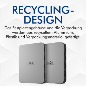 Disc extern LaCie 1TB Mobile Drive USB-C, design elegant, portabil - Img 6